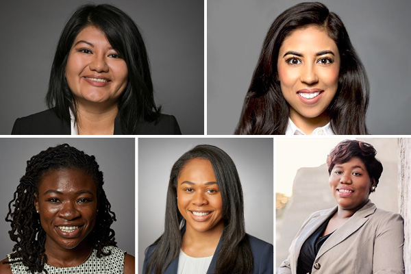 She Has a Deal finalists Nancy Guzman, Marlene Reyes, Joanne Angbazo, Kristen Collins, and Lera Covington