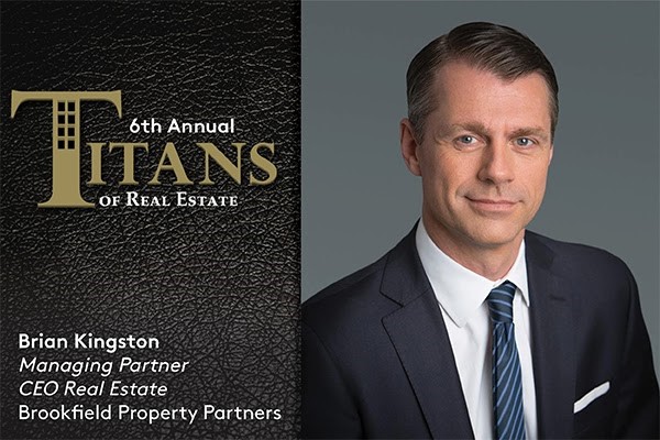 Titans logo with Brian Kingston, managing partner, CEO real estate, Brookfield Property Partners